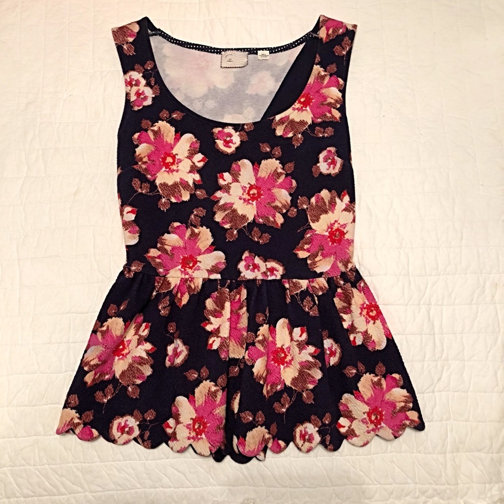 Anthropologie Peplum Tank